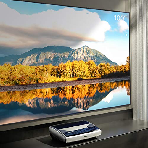 CACACOL Updated JmGO U1 Laser TV Home Cinema Projector | Native 4K UHD | Ultra Short Throw | ALPD 3.0 | 2400 ANSI Lumens | HDR10 | Dolby DTS Hi-Fi Sound | Global Version
