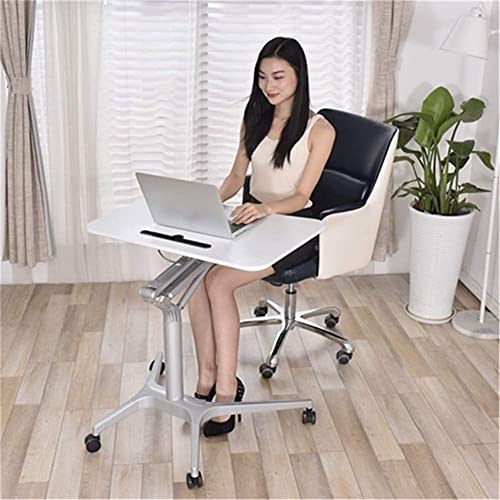 SMSOM Mobile Standing Laptop Desk, Height Adjustable Rolling Sit Stand Workstation