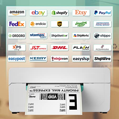 OFFNOVA Bluetooth Thermal Label Printer, High-Speed 4"x6" Shipping Label Printer for Shipping Packages Home Small Business, Compatible with Smartphone Windows - 203 DPI Printer