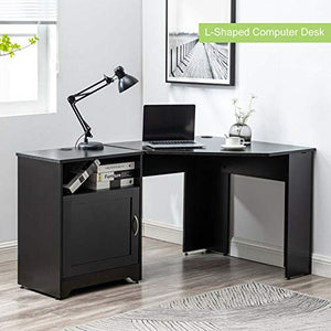 L Shaped Computer Desk Corner PC Laptop Table Gaming Workstation Home Office