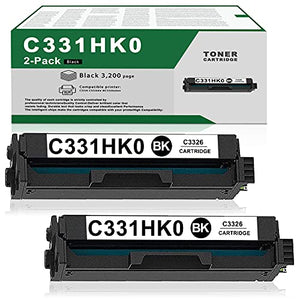 2 Pack Black C331HK0 Toner Compatible Toner Cartridge Replacement for Lexmark C3326 C3326dw MC3326adwe Printer