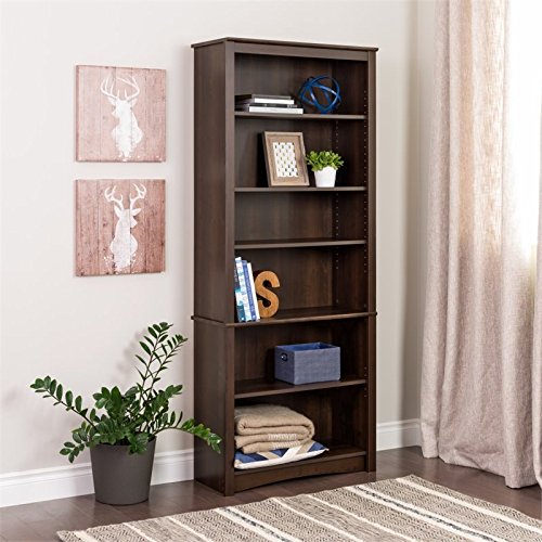 Home Square 2-Piece Set Bookcase in Espresso