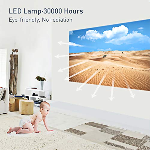 WOWOTO CAN Projector 3500 Lumens 3D DLP Support Full HD 1080P 300in with WiFi Bluetooth AirPlay HDMI Android OS Mini Projector for Home and Office