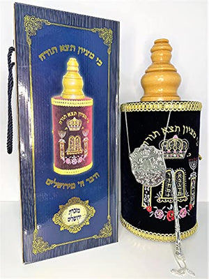 GORGEOUS BEAUTY&CARE Sefer Torah Scroll 45 CM + Pointer (YAD) - Judaica