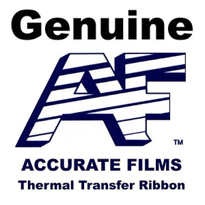 Thermal Transfer Ribbon by Accurate Films for VIDEOJET Printer, Case of 24, 2.17" x 1,969' (55mm X 600m), Black. Near Edge Wax/Resin Ribbon for Flexible Packaging Printers.