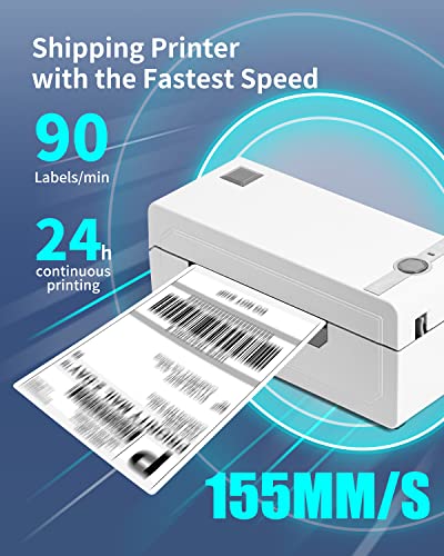 HD Thermal Shipping Label Printer for Shipping Packages - Mini Desktop Label Printers for Thermal Printer Labels - Thermal Label Printer for PC&MAC, 4x6 Shipping Label Printer for Small Business -Grey