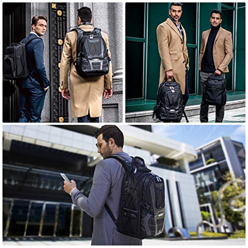 EVERKI Concept 2 Premium Business Professional 17.3-Inch Men Laptop Backpack, Ballistic Nylon and Leather, Travel Friendly (EKP133B)