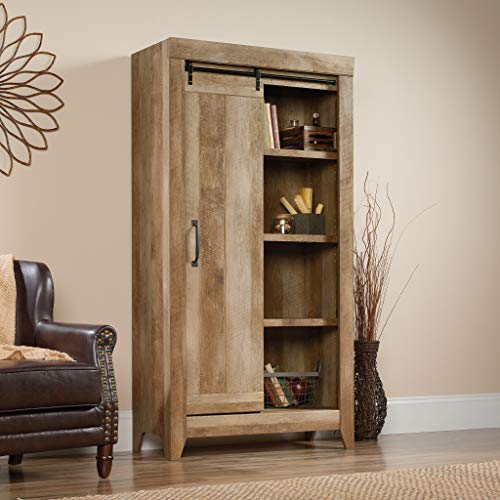 Sauder 422474 Adept Storage Cabinet, L: 36.61" x W: 16.81" x H: 71.02", Craftsman Oak finish