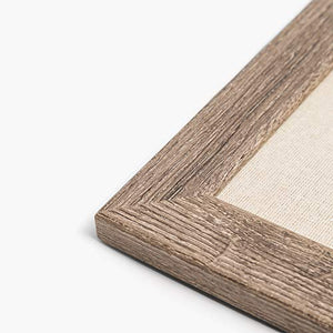 U Brands Linen Cork Linen Bulletin Board, 35 x 47 Inches, Rustic Wood Frame (4894U00-01)