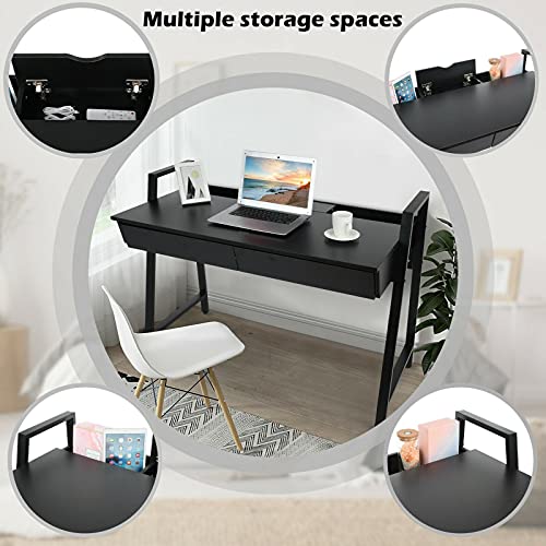 ADHW Student Study Computer Desk Laptop PC Table Home Office Workstation w/2 Drawers