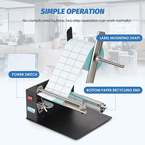 Frifreego Automatic Label Dispenser, Fiber Optic Sensor, for Various Labels Including Clear Labels, Min Label Length 3mm, Label Width 10-162mm, Max Label Dia 200mm