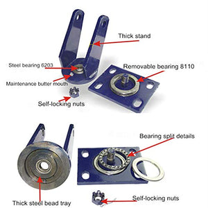 DIPISO Heavy Duty Swivel Castor Wheels - Anti-Skid Nylon, Iron Core - Industrial Furniture Caster