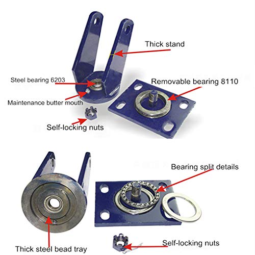 DIPISO Heavy Duty Swivel Castor Wheels - Anti-Skid Nylon, Iron Core - Industrial Furniture Caster