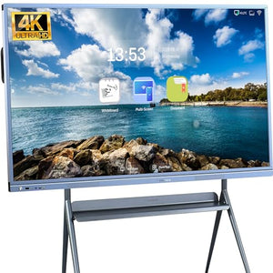 JYXOIHUB 55 Inch Smart Interactive Whiteboard with 4K HD Touch Screen, Android and Windows OS