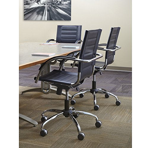 Safco Products 3456BL Flaunt Managers Leather Chair, Black