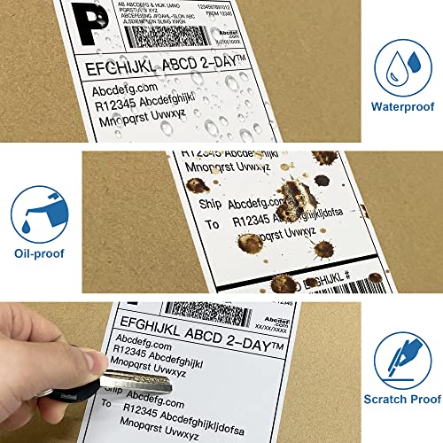 POLONO Label Printer - 150mm/s 4x6 Green Thermal Label Printer, POLONO 4"×6" Direct Thermal Shipping Label, 220 Labels×4 Roll, Compatible with Amazon, Ebay, Etsy, Shopify and FedEx