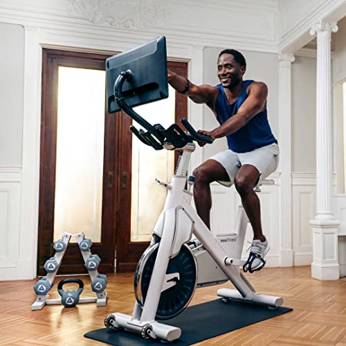 MYX Fitness bike, MYX II Plus Connected Home Fitness Studio (Heavy Weights, Natural White)
