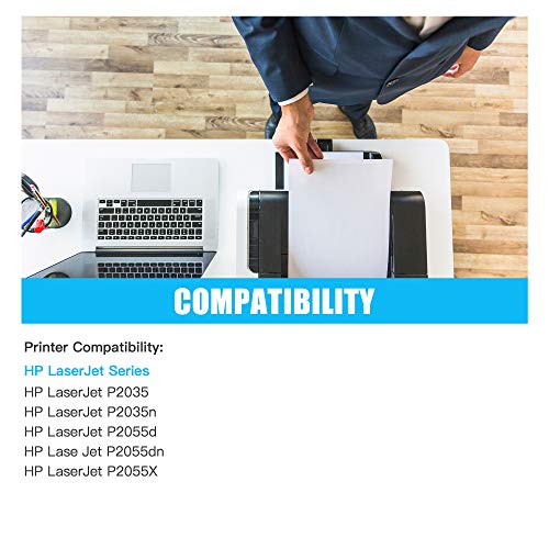 DIGITONER Compatible HP CE505A CF280A Toner Cartridge - CE505A CF280A High Yield Toner Cartridge Replacement for HP Laser Printer - Black [8 Pack]