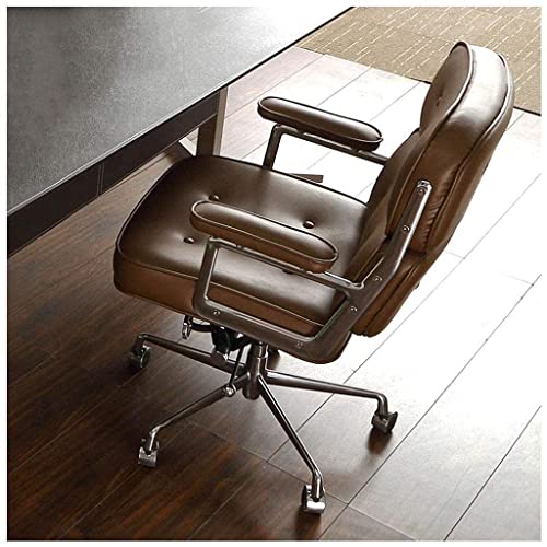UsmAsk Executive Leather Office Chair Swivel Ergonomic Computer Game Chair Brown