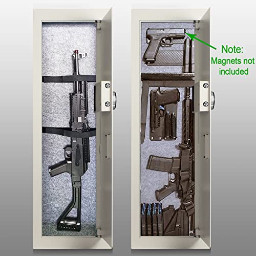 Langger V Biometric Safe Fingerprint Security Wall Safe (White - Large)