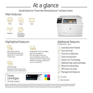 HP Color Laserjet Pro M180nw All in One Wireless Color Laser Printer with Mobile Printing & Built-in Ethernet (T6B74A)