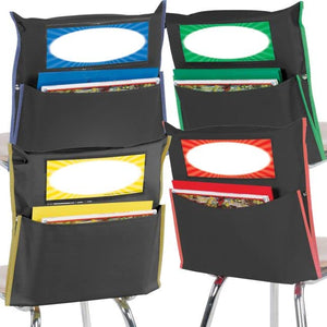 Store More Black Grouping Chair Pockets - 4-Color Piping - Set of 32 (Item # 165550)