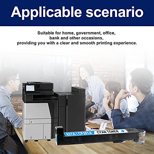 827A | CF301A CF303A CF302A Remanufactured Toner Cartridge Replacement for HP Enterprise Flow MFP M880 MFP M880z(A2W75A) MFP M880z+(A2W76A) M880z+NFC(D7P71A) Printer (3 Pack,1C+1M+1Y)
