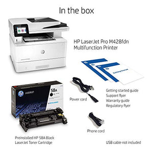 HP LaserJet Pro Multifunction M428fdn Laser Printer (W1A29A) (Renewed)