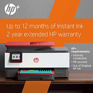 HP OfficeJet Pro 8035e Wireless Color All-in-One Printer (Coral) with up to 12 months Instant Ink with HP+ (1L0H8A)