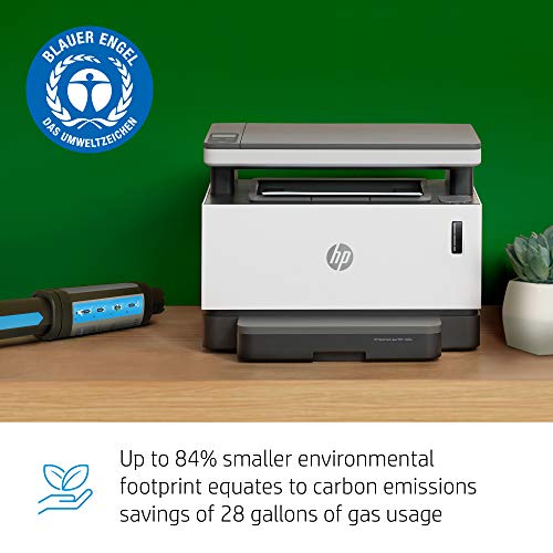 HP Neverstop All-in-One Laser Printer 1202w | Wireless Laser with Cartridge-Free Monochrome-Toner-Tank (5HG92A)