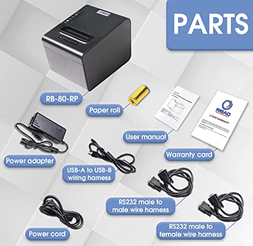 RIBAO BC-40 Mixed Denomination Bill Value Counting Money Counter with RB-80-RP 80mm Thermal Printer