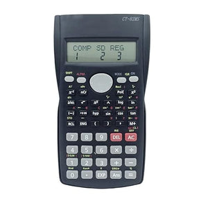 None Handheld Compact Scientific Calculator 12 Digit 2-Line Large Display Statistics Mathematics Log with Fraction Function