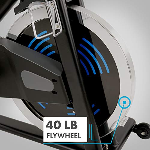EFITMENT Indoor Cycle Bike, Magnetic Cycling Trainer Stationary Exercise Bike w/ 40 lb Chromed Flywheel, Belt Drive and LCD Monitor with Ipad/Tablet Holder- IC031