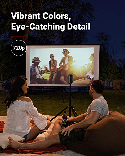 Nebula Capsule II Smart Mini Projector, by Anker, Palm-Sized 200 ANSI Lumen 720p HD Portable Projector with Wi-Fi, DLP, 8W Speaker, 100 Inch Picture, 5,000+ Apps, Movie Projector, Home Entertainment