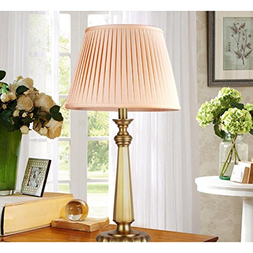 HZB Modern Minimalist Copper Copper Lamp Lamp American Living Room Bedroom Bedside Lamp Creative Lamp