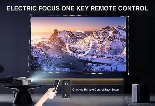 DBPOWER Native 1080P 5G WiFi Bluetooth Projector, 900 ANSI Ultra HD, [Electric Focus/Auto Correction], Portable Mini Movie Projector