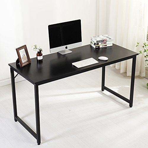 Soges 55" Computer Desk Sturdy Office Meeting/Training Desk Writing Desk Workstation Computer Table, Black JJ-BK-140