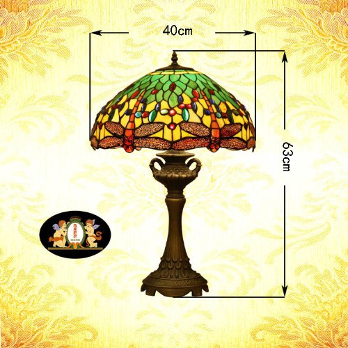 Tiffany Europaische retro style hand-painted stained glass table lamp
