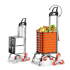 NeAFP Large Folding Shopping Cart Portable Grocery Utility Stair Climbing Cart