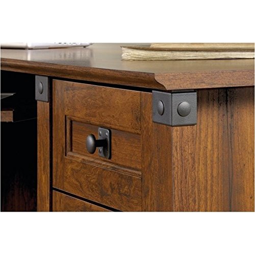 Pemberly Row L Shaped Computer Desk in Washington Cherry