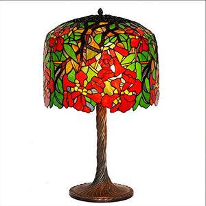 MaGiLL Tiffany Style Desk Lamp 30" High Floral Pattern Colored Glass Lampshade Bronze - Bedroom, Living Room