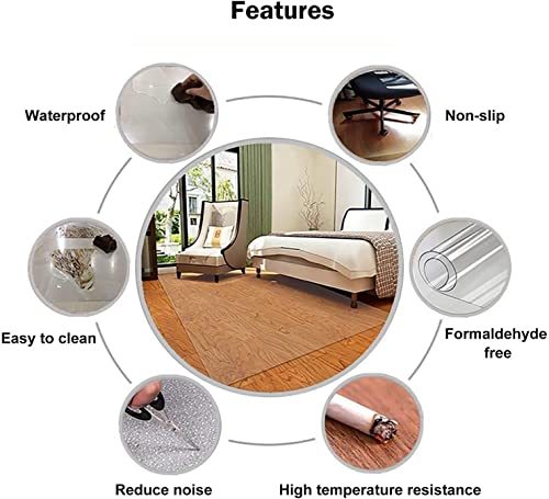 HAIZON Clear Hard-Floor Chair Mat for Wood/Tile Protection