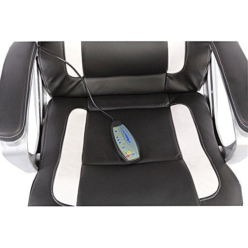 New Race Car Computer Office Massage Chair Heated 6 Vibrating PU Leather Ergonomic