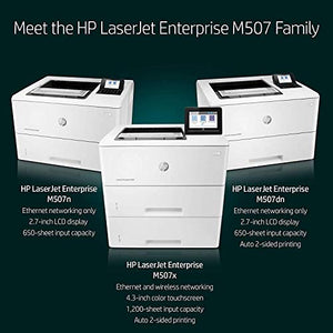 HP Laserjet Enterprise M507dn with One-Year, Next-Business Day, Onsite Warranty (1PV87A) (Renewed)