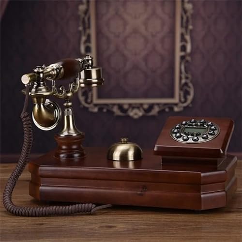 None Antique Fixed Telephone Solid Wood Landline Phone (Color: Style 2) (Style 1)