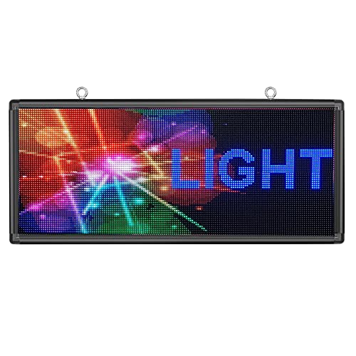 P6 led sign 40" x 18" outdoor full color with high resolution programmable led scrolling display