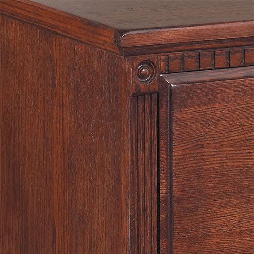 Martin Furniture Huntington Oxford 4-Drawer File Cabinet, Burnish Finish, Fully Assembled
