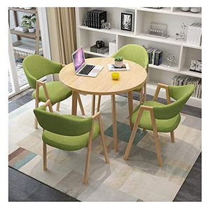 SYLTER Modern Minimalist Office Conference Table & Chair Set - Green