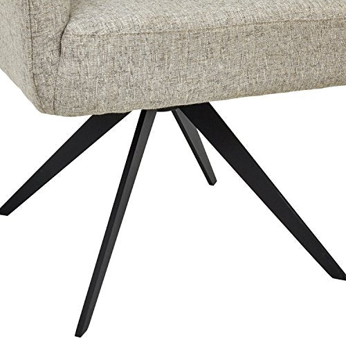 Rivet Vibe Swivel Fabric Office Desk Chair, 25.2"W, Light Grey