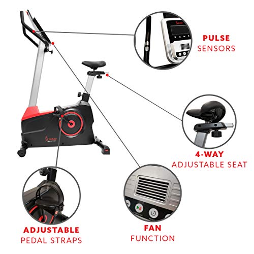 Sunny Health & Fitness Evo-Fit Stationary Upright Bike with 24 Level Electro-Magnetic Resistance - SF-B2969